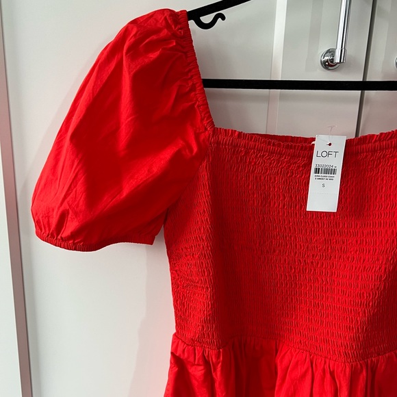 NWT Red Loft Smocked Dress - Picture 3 of 6